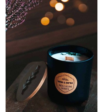 Świeca zapachowa Pomarańcza z bergamotka 280ml czarna